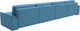Миниатюра изображения товара Диван П-образный Лига Диванов Лига-048 лонг / 128342 (рогожка амур голубой)