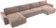 Миниатюра изображения товара Диван П-образный Лига Диванов Лига-048 лонг / 128355 (велюр бежевый)