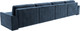 Миниатюра изображения товара Диван П-образный Лига Диванов Лига-048 лонг / 128356 (велюр синий)