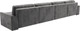 Миниатюра изображения товара Диван П-образный Лига Диванов Лига-048 лонг / 128357 (велюр серый)