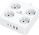 Миниатюра изображения товара Сетевой фильтр Cablexpert PLT-4-C2U2-W-3