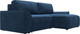 Миниатюра изображения товара Диван угловой Лига Диванов Лига-048 универсальный / 128272 (велюр синий)