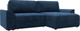 Миниатюра изображения товара Диван угловой Лига Диванов Лига-048 универсальный / 128272 (велюр синий)
