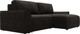 Миниатюра изображения товара Диван угловой Лига Диванов Лига-048 универсальный / 128273 (велюр коричневый)