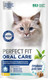 Миниатюра изображения товара Лакомство для кошек Perfect Fit Для поддержания здоровья зубов и полости рта с курицей и мятой (50г)