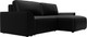 Миниатюра изображения товара Диван угловой Лига Диванов Лига-048 универсальный / 128277 (экокожа черный)