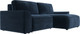 Миниатюра изображения товара Диван угловой Лига Диванов Лига-048 универсальный / 128281 (велюр синий)