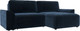 Миниатюра изображения товара Диван угловой Лига Диванов Лига-048 универсальный / 128281 (велюр синий)