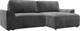 Миниатюра изображения товара Диван угловой Лига Диванов Лига-048 универсальный / 128282 (велюр серый)