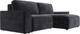 Миниатюра изображения товара Диван угловой Лига Диванов Лига-048 универсальный / 128283 (велюр темно-серый)