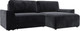 Миниатюра изображения товара Диван угловой Лига Диванов Лига-048 универсальный / 128283 (велюр темно-серый)