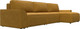 Миниатюра изображения товара Диван угловой Лига Диванов Лига-048 лонг универсальный / 128489 (велюр желтый)