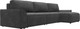 Миниатюра изображения товара Диван угловой Лига Диванов Лига-048 лонг универсальный / 128490 (велюр темно-серый)