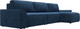 Миниатюра изображения товара Диван угловой Лига Диванов Лига-048 лонг универсальный / 128492 (велюр синий)