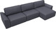 Миниатюра изображения товара Диван угловой Лига Диванов Лига-048 лонг универсальный / 128498 (экокожа серый)