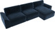 Миниатюра изображения товара Диван угловой Лига Диванов Лига-048 лонг универсальный / 128501 (велюр синий)