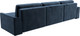 Миниатюра изображения товара Диван угловой Лига Диванов Лига-048 лонг универсальный / 128501 (велюр синий)