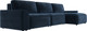 Миниатюра изображения товара Диван угловой Лига Диванов Лига-048 лонг универсальный / 128501 (велюр синий)