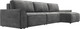 Миниатюра изображения товара Диван угловой Лига Диванов Лига-048 лонг универсальный / 128502 (велюр серый)