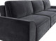 Миниатюра изображения товара Диван угловой Лига Диванов Лига-048 лонг универсальный / 128503 (велюр темно-серый)