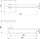 Миниатюра изображения товара Ручка дверная Punto K.ARC.Q52.PLUTON BL-24 (черный)