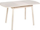 Миниатюра изображения товара Обеденный стол Listvig Винер Mini R раздвижной со стеклом (кремовый)