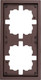 Миниатюра изображения товара Рамка для выключателей и розеток Lezard Zima 704-7300-147 (шоколад)