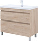 Миниатюра изображения товара Тумба под умывальник Aquanet Нота New 100 / 344149 (дуб светлый)