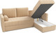 Миниатюра изображения товара Диван угловой Mio Tesoro Миссури (Velutto 59, сван)