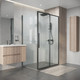 Миниатюра изображения товара Душевой уголок Niagara Nova NG-34-11AGR-A100GR-34 110х100х195 (графит/прозрачное стекло)