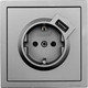 Миниатюра изображения товара Розетка Lezard Zima 704-7488-181 (серый матовый)