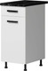 Миниатюра изображения товара Шкаф-стол кухонный Genesis Мебель Алиса 12 400 с ящиком (белый/белый)