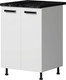 Миниатюра изображения товара Шкаф-стол кухонный Genesis Мебель Алиса 12 600 2 двери (белый/белый)