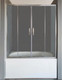 Миниатюра изображения товара Стеклянная шторка для ванны PELICAN SSW02415+BP70 (c боковой стенкой)