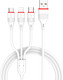 Миниатюра изображения товара Кабель Borofone BX17 3в1 Lightning+Micro+Type-C (1м, белый)
