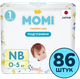 Миниатюра изображения товара Подгузники-трусики детские Momi Comfort Care NB 0-5кг (86шт)