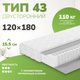 Миниатюра изображения товара Матрас Mio Tesoro Тип 43 Stellata 120x180 (джерси трикот)