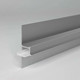 Миниатюра изображения товара Плинтус Profiling Теневой с подсветкой ПЛ-28/13 (2.7м, серебро)