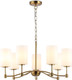 Миниатюра изображения товара Люстра Ambrella LH56053/7 BS/FR (латунь/белый матовый)