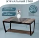 Миниатюра изображения товара Журнальный столик Мебелик БьютиСтайл 33 (дуб крымский состаренный/венге/стекло черное)