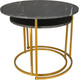 Миниатюра изображения товара Комплект журнальных столиков Мебелик МеталлАрт М001 (черный мрамор/золото)