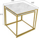 Миниатюра изображения товара Комплект журнальных столиков Мебелик МеталлАрт М002 (белый мрамор/золото)