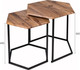 Миниатюра изображения товара Комплект журнальных столиков Мебелик МеталлАрт М003 (коричневый дуб/черный)