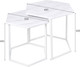 Миниатюра изображения товара Комплект журнальных столиков Мебелик МеталлАрт М003 (белый мрамор/белый)