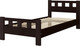 Миниатюра изображения товара Односпальная кровать Bravo Мебель Вероника-2 90x200 (орех темный)