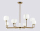 Миниатюра изображения товара Люстра Ambrella LH53017/8 BS/FR (латунь/белый матовый)