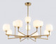 Миниатюра изображения товара Люстра Ambrella LH53019/12 BS/FR (латунь/белый матовый)