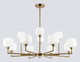 Миниатюра изображения товара Люстра Ambrella LH53019/12 BS/FR (латунь/белый матовый)