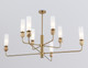 Миниатюра изображения товара Люстра Ambrella LH53252/8 BS/FR (латунь/белый матовый)