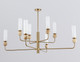 Миниатюра изображения товара Люстра Ambrella LH53252/8 BS/FR (латунь/белый матовый)